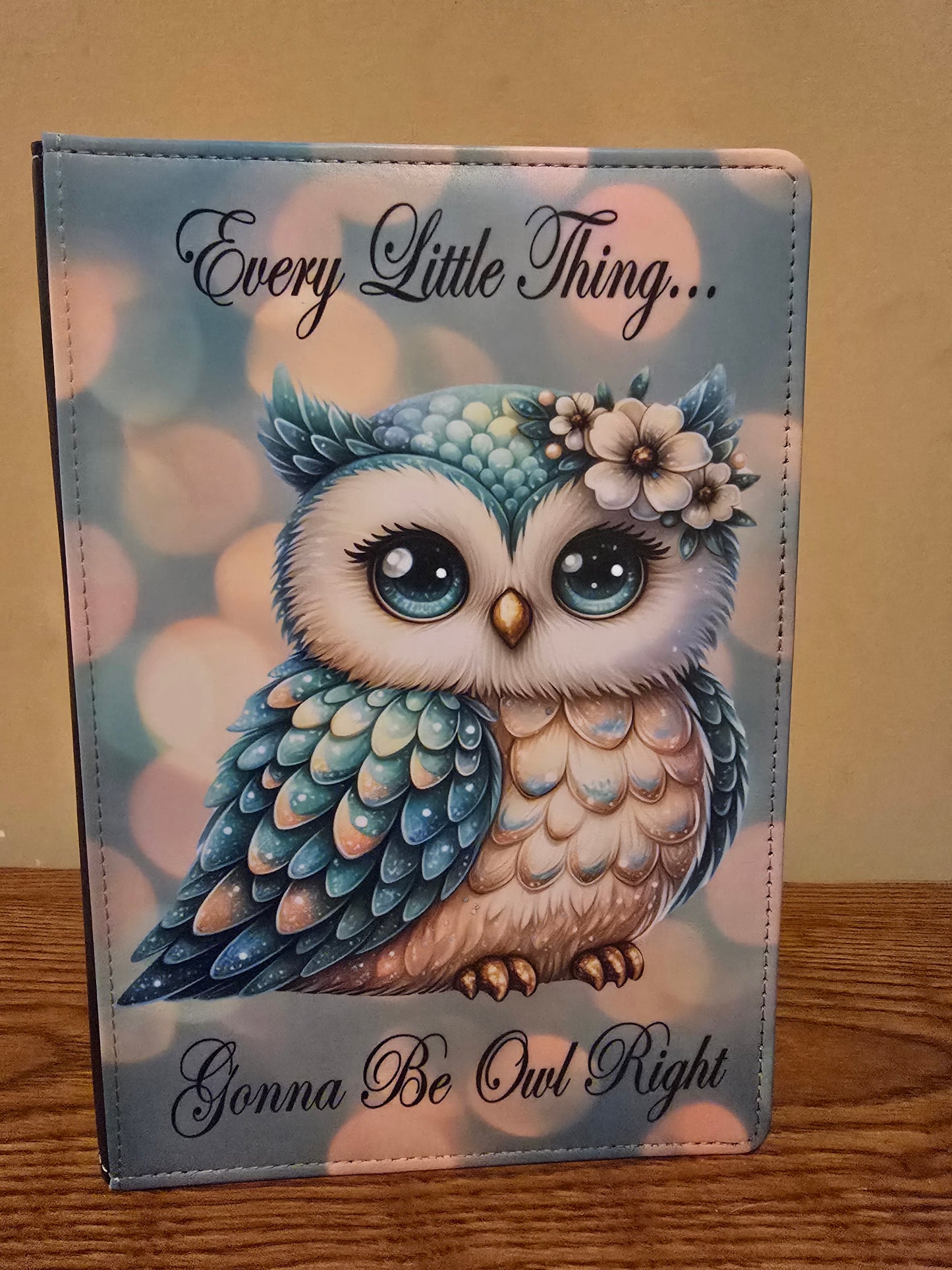 Glitter Owl Reusable Notebook